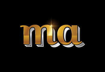 Initial Monogram Letter M A Logo Design Vector. Graphic Alphabet Symbol For Corporate Business