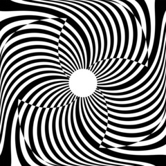 Abstract rotation circular whirl movement illusion.