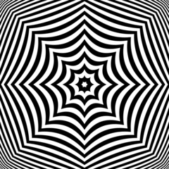 Abstract op art lines pattern with striped texture.