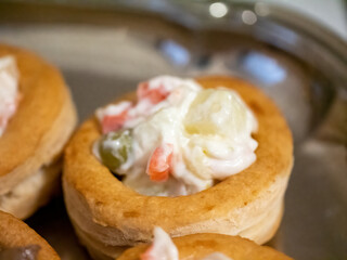 detail of mixed canapes
