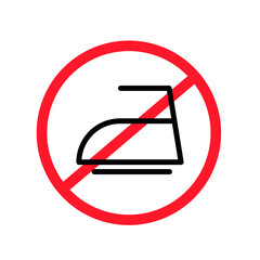 Obraz na płótnie Canvas Do not iron line icon. Informational sign. Vector illustration