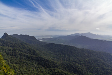 Fototapeta premium Cable car to the top of Langkawi island, Malaysia