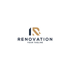 Minimalist simple design Renovation logo design