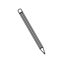 Pencil thin icon on white background