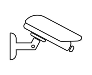 Security camera thin icon on white background
