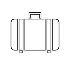 Suitcase icon thin icon vector illustration on white background