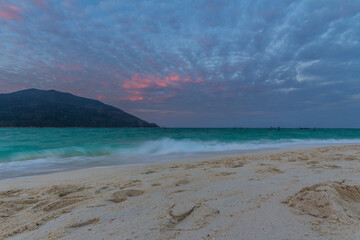 Sunset at Ko Lipe island in Thailand