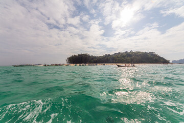 Beautiful crystal clear sea at tropical island, Phi Phi island, Andaman sea, Thailand