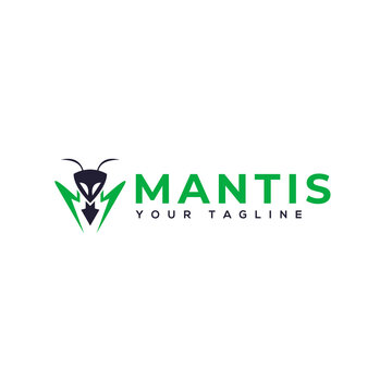 Modern MANTIS Animals Grasshopper logo design