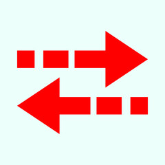 Red arrow icon vector EPS- 10