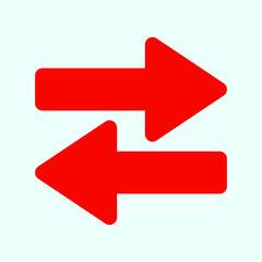 Red arrow icon vector EPS- 10