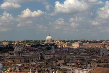 Fototapeta na wymiar aerial view of Vatican city, church in Rome Italy 