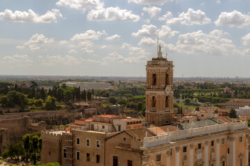 Fototapeta na wymiar aerial view of Rome , beautiful landmark photos of Rome .