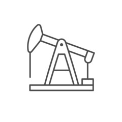 Oil derrick line outline icon