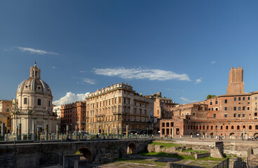 church and historical buildings in Rome Italy 