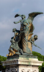 Fototapeta na wymiar old historical sculpture in Rome 