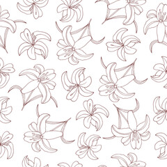 Seamless texture for wallpaper, textile. Hand-drawn flowers pattern.