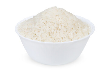 Bowl of Rice isolated on White Background