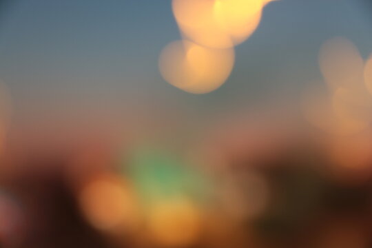 Blurred photo. Colorful bokeh. Blurry lights. Unfocused photo.
