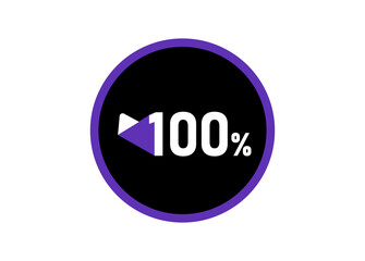 100% Round design vector, 100 percent images