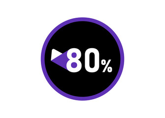 80% Round design vector, 80 percent images