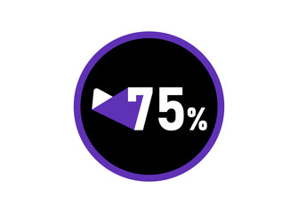 75% Round design vector, 75 percent images