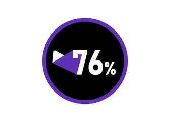 76% Round design vector, 76 percent images
