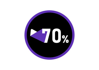 70% Round design vector, 70 percent images