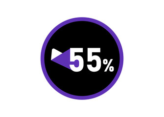 55% Round design vector, 55 percent images