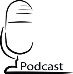 Obraz premium Podcast elegant logo for broadcasting