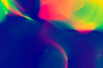 Creative saturated dark blue background gradient with rgb glitch