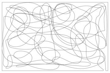 Continuous line drawing, vector of ice background with marks from skating and hockey.