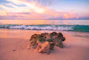 Naklejka na ściany i meble magical paradise beach of the Caribbean sea
