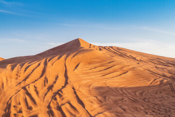 Fototapeta na wymiar Landscape shot of a red desert. Nature
