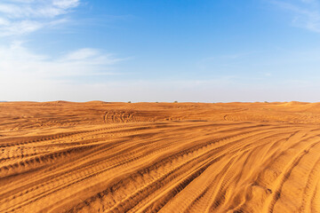 Fototapeta na wymiar Landscape shot of a red desert. Nature