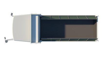 Cargo Truck 1- Top view white background 3D Rendering Ilustracion 3D	