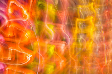 blur line of colorful light hot tone abstract background