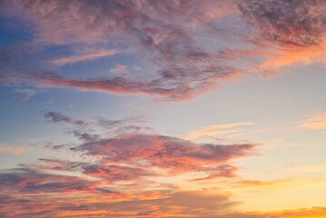 sunset sky with clouds