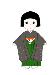 日本人形男の子のイラスト