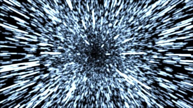 Hyperspace jump - 3d render looped.