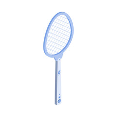 Fly Swatter Isometric Composition