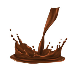 Choco Pouring Realistic Composition