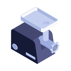 Meat Mincer Isometric Composition