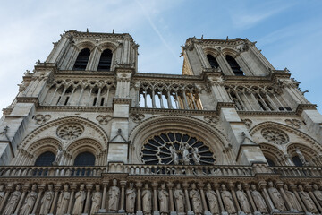 Notre-Dame de Paris. Towers on west facade. France