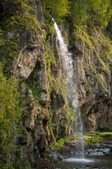 Obraz premium mountain waterfall with clear water in the Caucasus