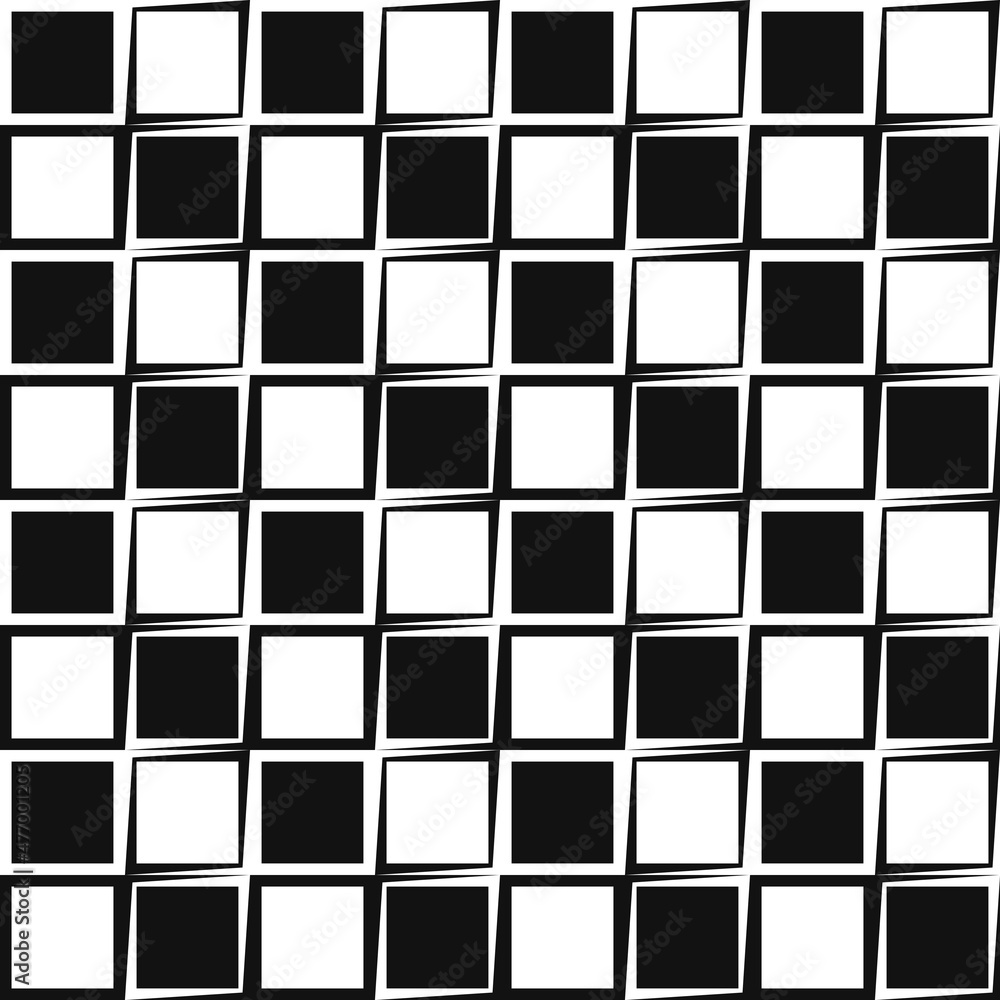 Aufkleber chess cells at an angle. vector tilted checker cells make an abstract board.