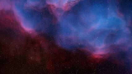 Nebula in space, science fiction wallpaper, stars and galaxy, 3d illustration