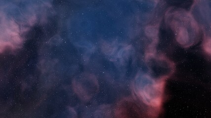 Nebula in space, science fiction wallpaper, stars and galaxy, 3d illustration
