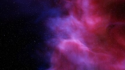 Nebula in space, science fiction wallpaper, stars and galaxy, 3d illustration