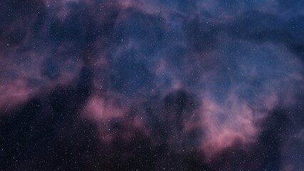 Nebula in space, science fiction wallpaper, stars and galaxy, 3d illustration